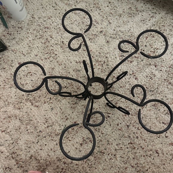 Elegant Black Metal Candle Holder RARE- made for patio umbrella - Picture 3 of 4